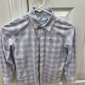 Southern Tide Blue and White Button Down Shirt